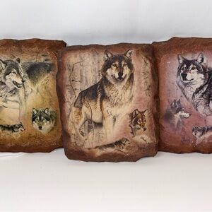 Wolf Art Plaques Set Of 3 Guardians Of The Earth Bradford Exchange